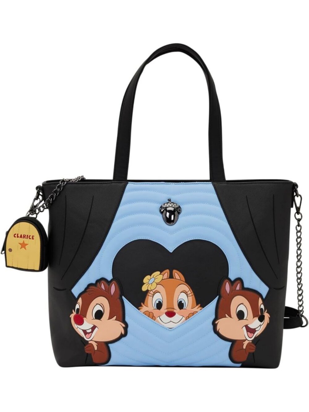 Charming Chip 'n' Dale Tote Bag with Coin Purse - Cute Disney-Inspired Accessory